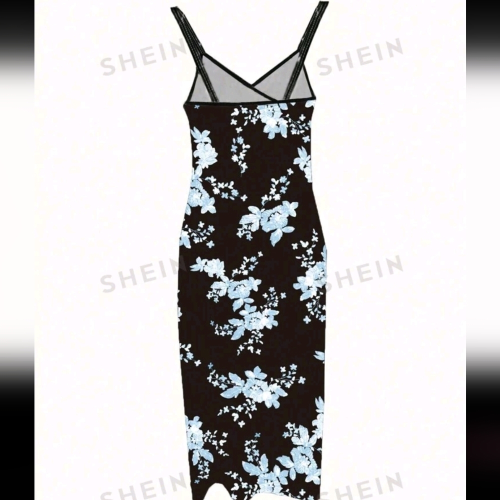 NWT BEAUTIFUL CUT OUT BLUE DRESS - Picture 3 of 3